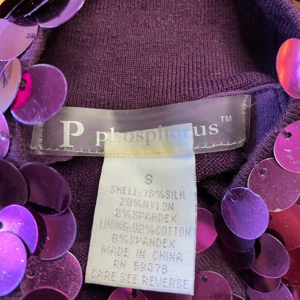 Purple sequin high neck top - Picture 9 of 9